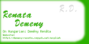 renata demeny business card